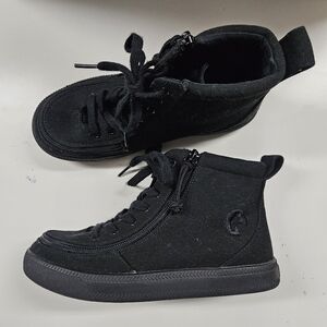 Billy Footwear CS High-Top Black Sneaker Zipper Kids Size 3 Unisex